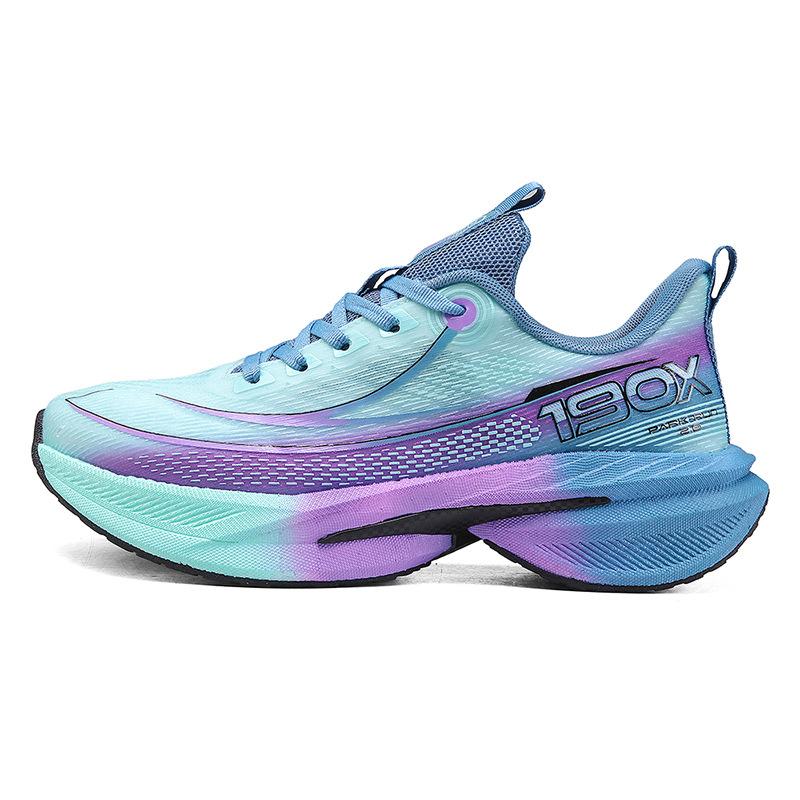 Running Shoes Professional Men's Real Explosion Shock-absorbing Fly-woven Mesh Shoes Breathable Soft-soled Trendy Shoes Racing Body Test