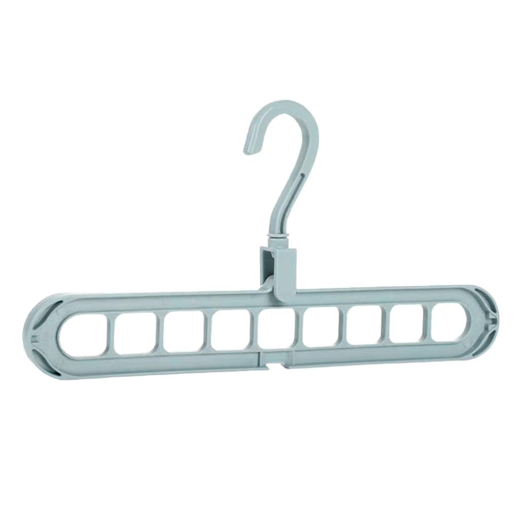 Multi Port Clothes Magic Hanger Retractable Foldable Storage Rack for Home Closet Organization светло-синий