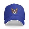 Denim-Kappe, Boston Terrier-Hund, Baseball-Dad-Cap, klassisch gewaschen, 100 % Baumwolle, verstellbar, lässig, Sport, für Unisex, Damen, Mütze
