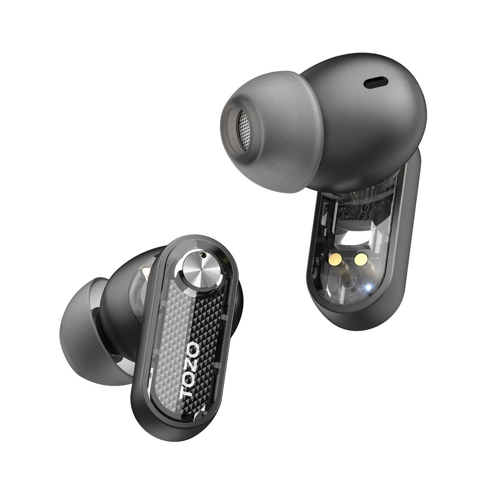 VGP 2026 Award Winner TOZO Crystal Pods Bluetooth Wireless Earphones with Noise 38dB Compact and Warm Sound Custom App Ambient Sound AI Voice Meeting