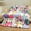 Cute Cartoon Cats Pattern for all seasons blanket lunch break throw gift