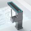 Gunmetal Graue Badezimmerarmatur Intelligent Digitalanzeige LED Waschtisch Heiß Kalt Wasser Mischbatterie Spültischarmatur Messing Waschtisch Waschtischarmatur Armaturen