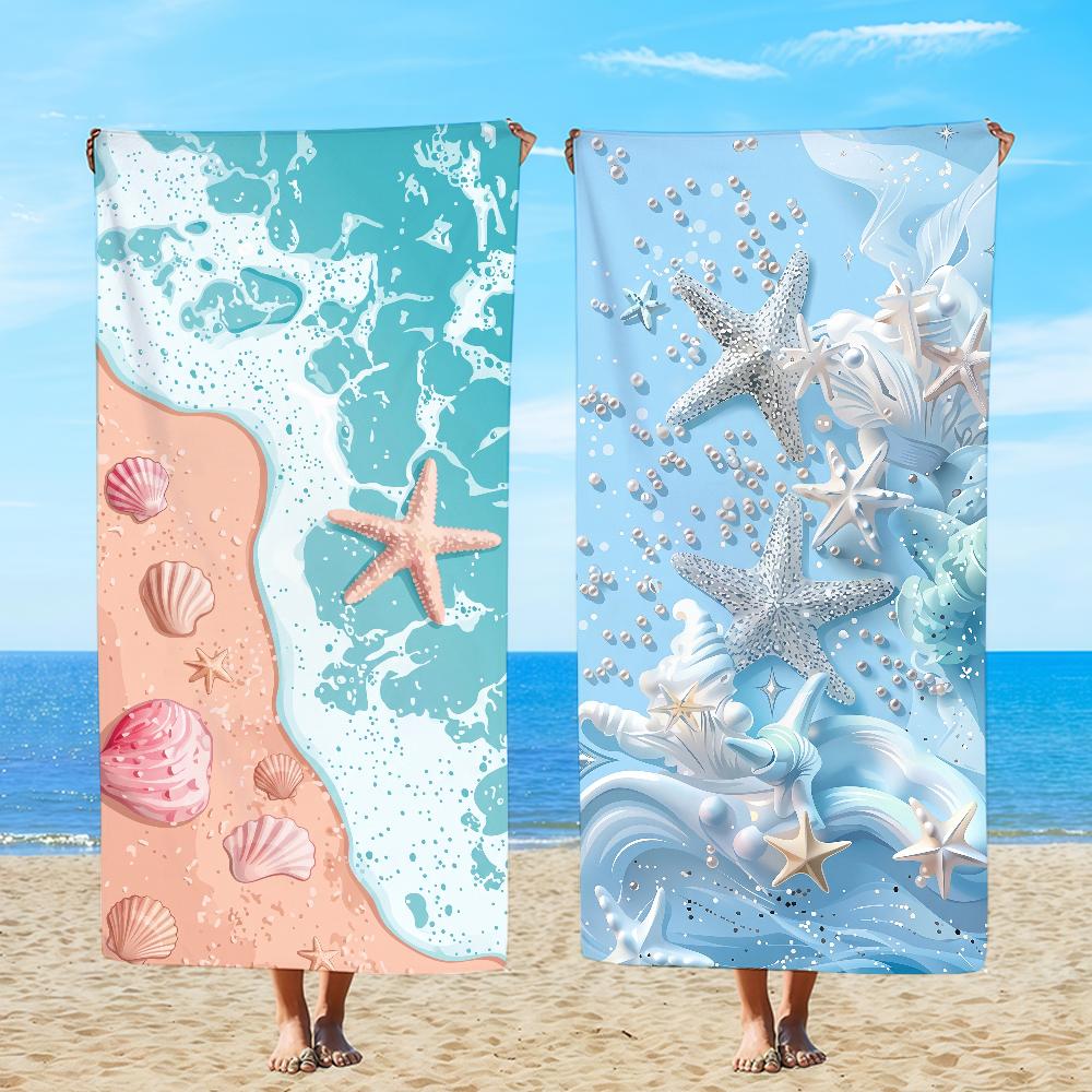 Ozean Element Handtuch Strand Übergröße Weich Ultra Saugfähig Schnell Trocknend Groß Pool Reise Camping Badezimmer