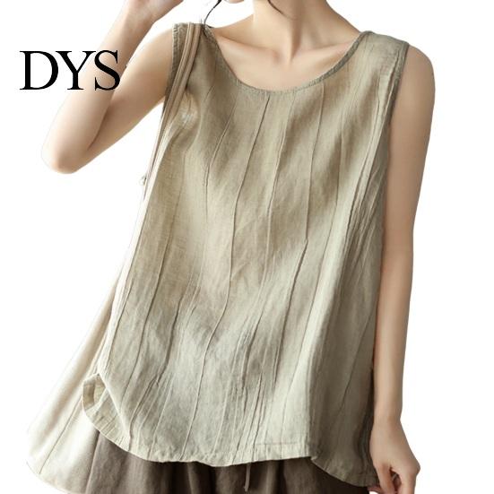 Women Solid Color Vest Round Neck Sleeveless Tank Tops Versatile Top For Loose Fit Thin Sport Streetwear