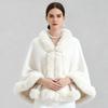New Velvet And Thick Fur Collar Shawl For Women To Keep Warm