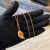 Flower Chinese Style Necklace Gold Fish Collarbone Necklace Dragon Pendant Necklace  Wedding