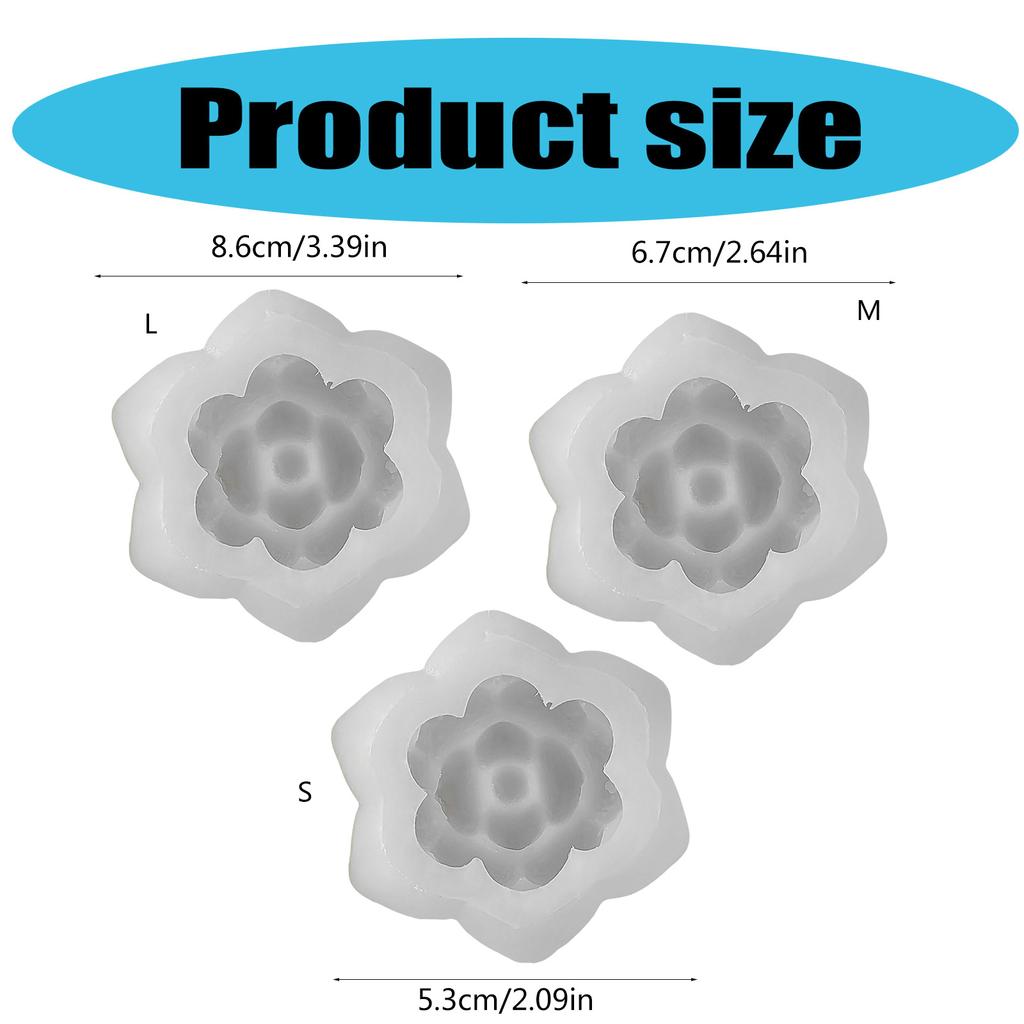 Succulent Plant Candle Gypsum Mold Nonstick Aromatherapys Silicone Molds Desktops Ornament Mold Home Decoration Molds