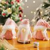 Pink Christmas Tree Pendant Creative Christmas Doll Glowing Faceless Santa Claus  Holiday