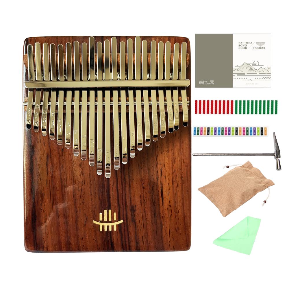 Hluru 21 Key Acacia Kalimba Box Professional 17 Key Resonator Thumb Piano Finger Piano Rosewood Mbira for Beginner