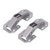 2 Set Zinc Alloy Cabinet Hinges 4 Inch Hole Free Cupboard Door Hinges Bridge Type for Wardrobe Door