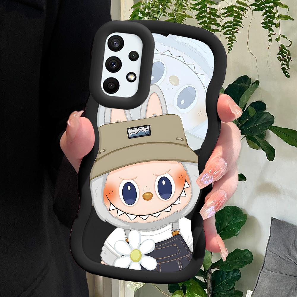 

Окрашенный узор Big Wave Edge Мягкий силиконовый материал Macaron чехол для телефона противоударный защитный резиновый чехол для Samsung Xiaomi Poco Redmi Redmi 10 2022 чёрный