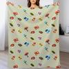 BOTW Mushrooms Throw Blanket Stain Resistant Cozy Warm Blanket