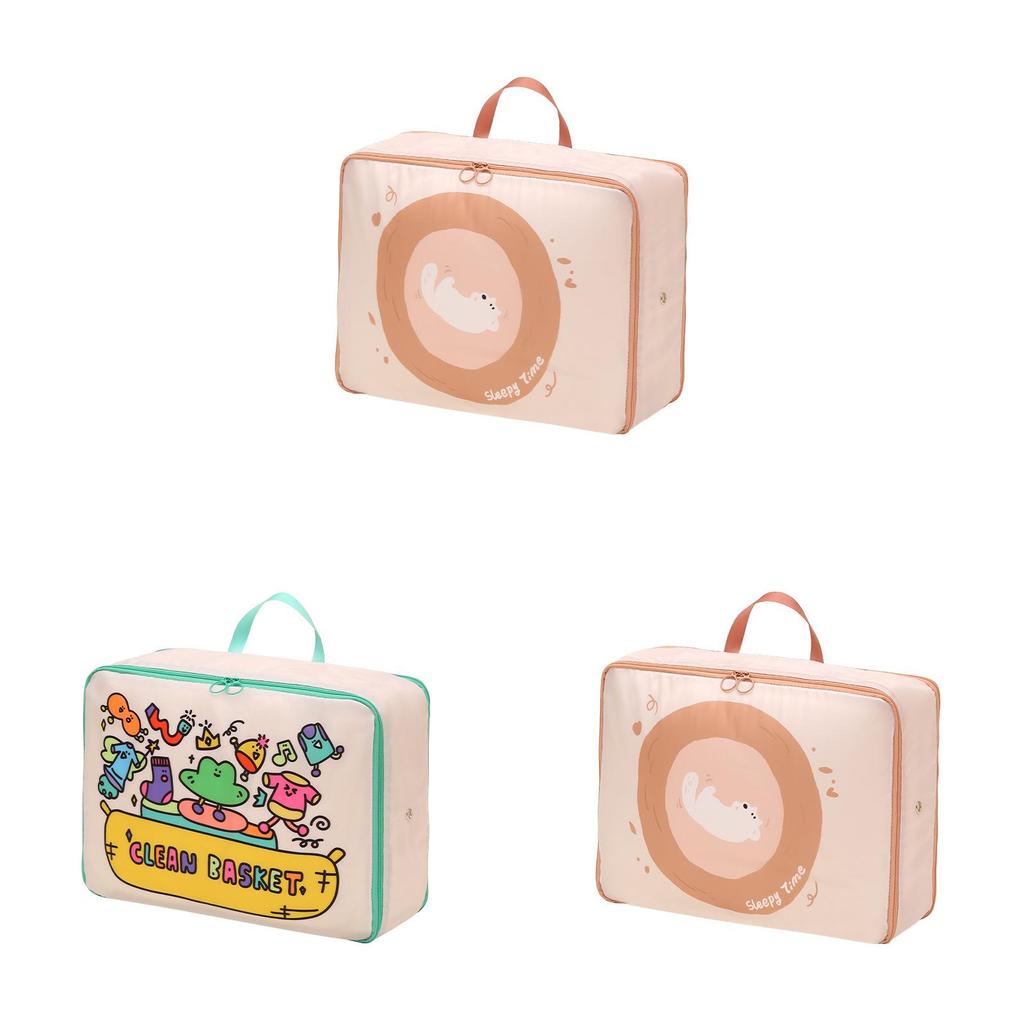 Cotton Quilt Storage Bag With Sealing Closure For Bedroom Organization And Travel Use