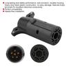 7 Way to 6 Way Flat Blade Trailer Towbar Towing Plug Adapter Connector 12V US Plug