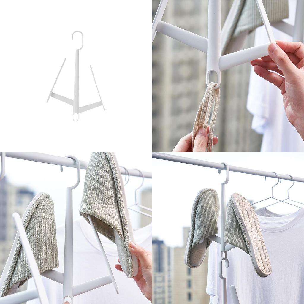 Japans Minimalistisch Schoendroogrek Creatief Balkon Hangend Schoenrek Wit Plastic