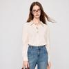 Betu Women's Embroidered Cat Corduroy-Look Shirt