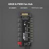 JEYI PC Motherboard 4-Pin PWM Hub Temperature Control Speed Adjustable Fan SATA Powered