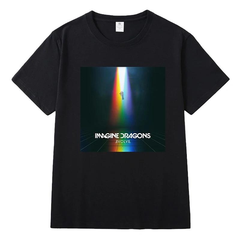 2025 Imagine Dragons Concert Support Around LOOM The Same Shortsleeved 100 cotton Tee Mens and Womens Clothing High Quality S