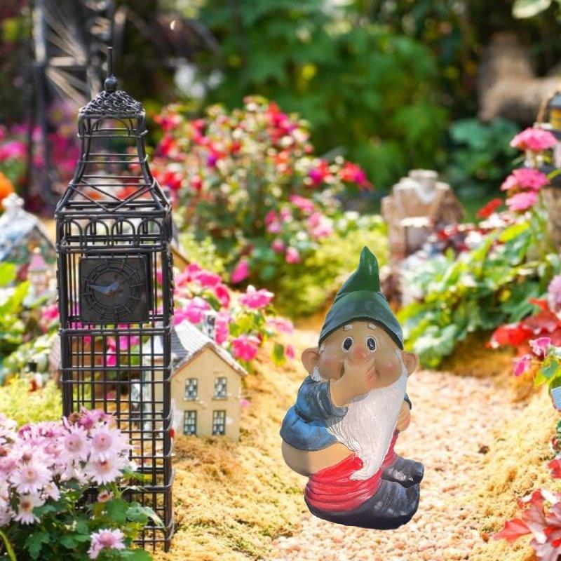 Delightful Resin Gnome Figurine Outdoor Garden Art For Stylish Yard Decorations