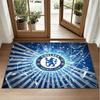 Chelsea FC Design Crystal Velvet Rug Soft Decorative Mat for Bedroom Entrance