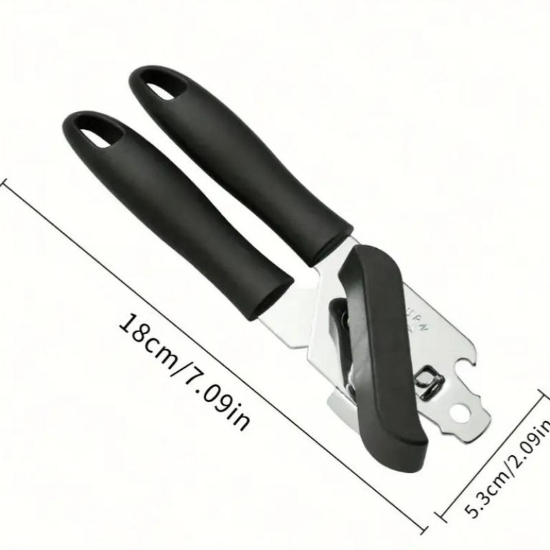 Heavy Duty Stainless Steel Manual Can Opener with Comfort Grip Handle Multifunctional Bottle Opener Easy to Use Durable Design