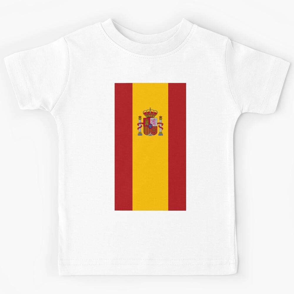 Vertical Spain Flag Design Kids T-Shirt 130