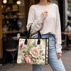 Vintage Rose Print Tote Bag Fashion Casual Daily Large Capacity Women Handbag for Shopping Work Travel