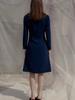 SORRY, TOO MUCH LOVE Double Button Trench Style Dress_Navy