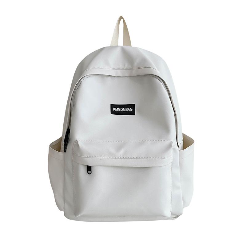 Schoolbag for Girls, Junior High School, Senior High School and College Students, Solid Color, Simple Style, Couple's Same Style Backpack for Girls