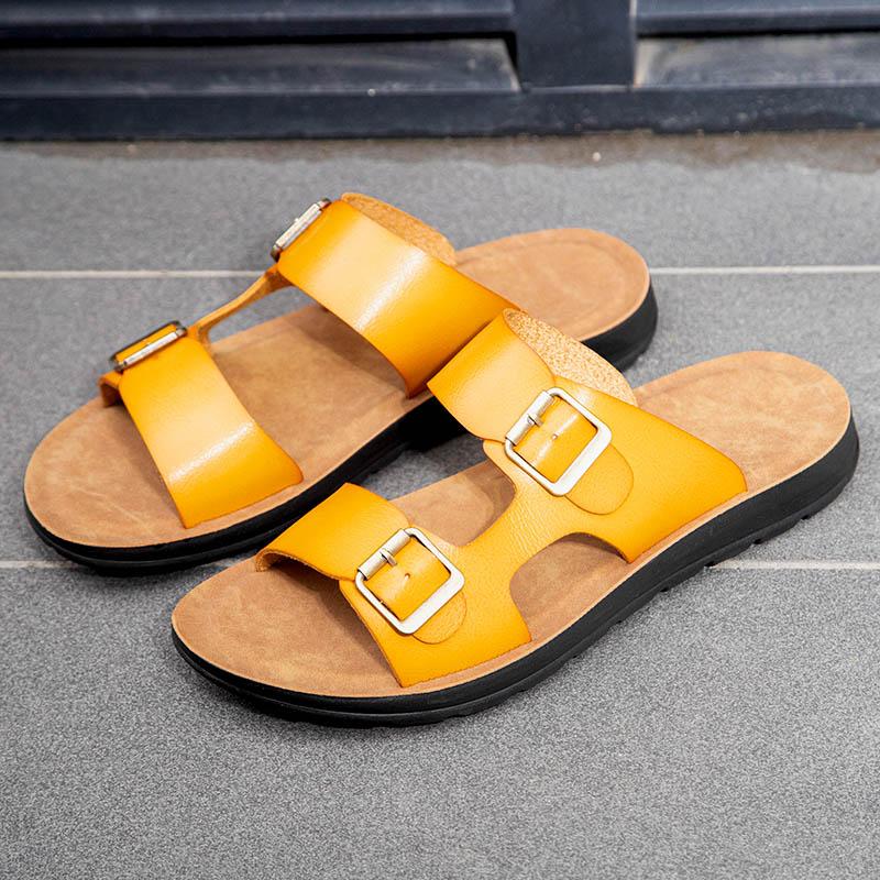 Fashion Beach Sandals Comfortable Men Bathroom Slippers Fashion Footwear Men's Flats Men Leather Shoes Flip-flops Summer Men Slippers