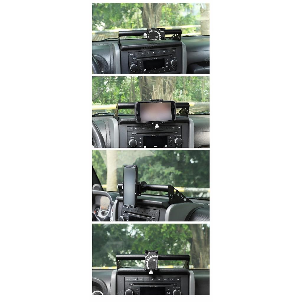 SHINEKA Center Console Phone Holder GPS Stand Support for Jeep Wrangler JK 2007 2008 2009 2010 2011-2017 Interior Accessories