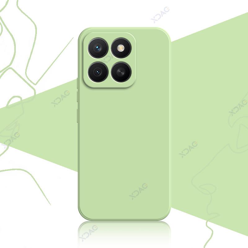 

2025 Роскошный квадратный жидкий силиконовый чехол для Honor X8C HonorX8C 6.7 Global Soft Phone Cover Водонепроницаемые сумки Coque Armor Honor X8C зелёный