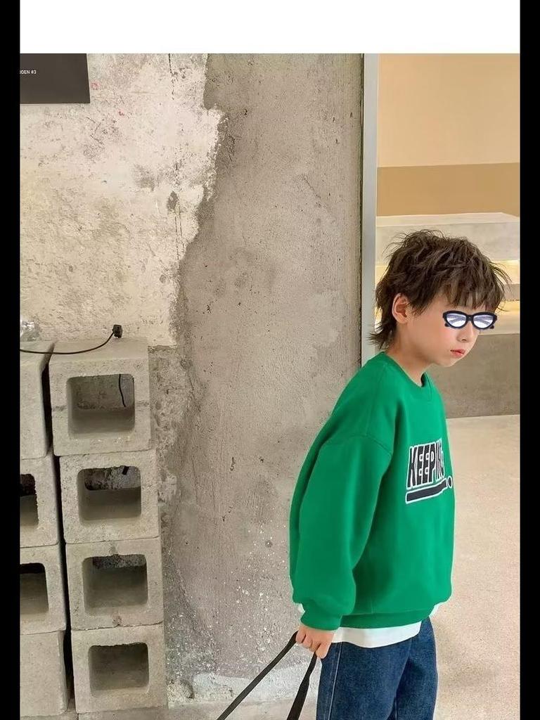 Trendige Sweatshirts für Jungen: 2023 Frühling & Herbst Langarm-Oberteile für Kinder