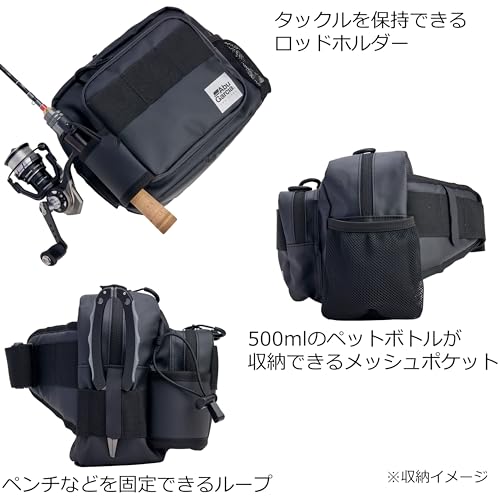 AbuGarcia Angler Hip Bag Mini Revestido Preto