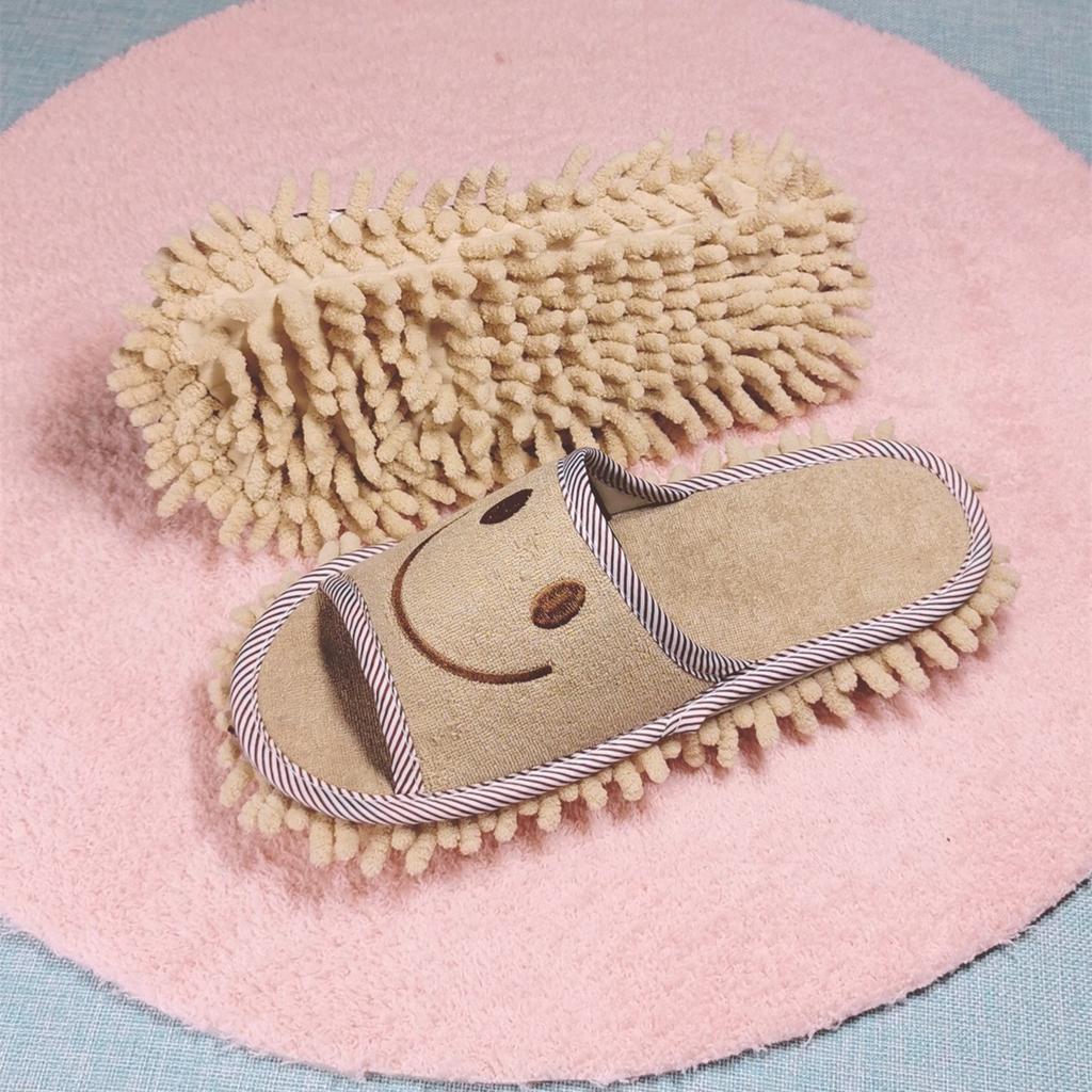 Fashion Microfiber Cleaning Slippers - Silent, Efficient Dust and Floor Cleaning Tool