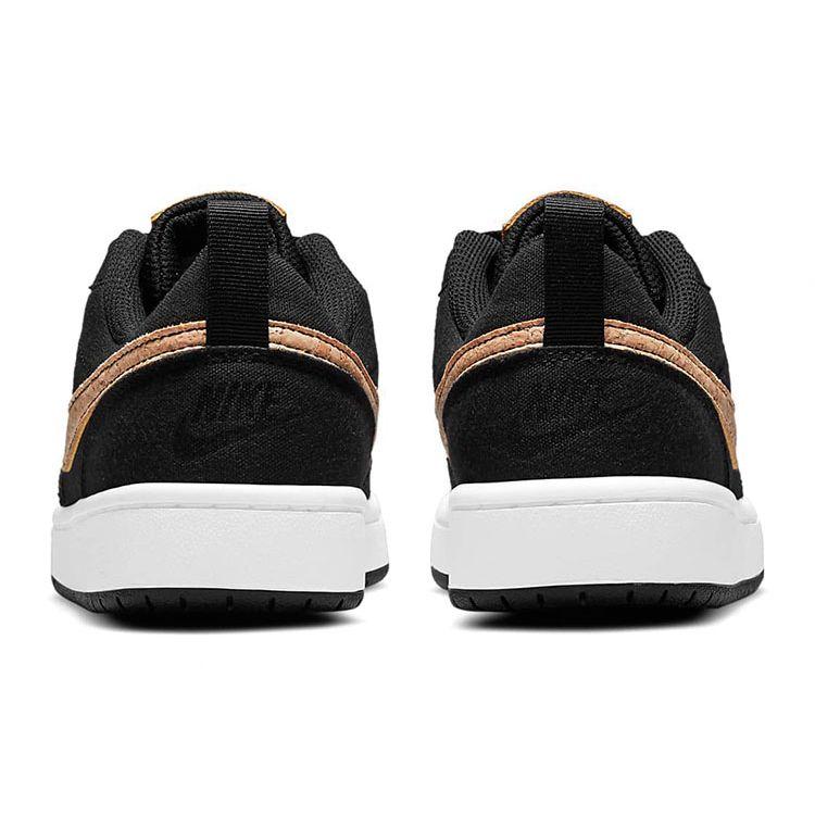 Nike Court Borough Low 2 Canvas GS Black Cork Kids Sneakers Praline DC7949-001