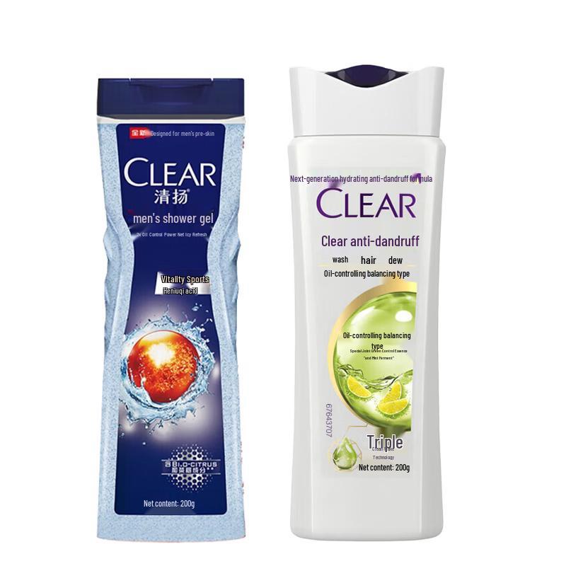 Clear Men Vitality Sport Shower Gel & Oil Control Shampoo Duo