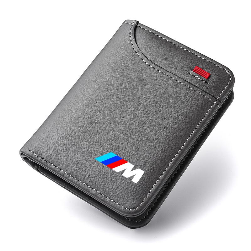 For BMW E46 E90 E60 F10 E39 E30 G30 E53 PU Leather Car Driving Document bag ID Passport Card Wallet Card Pouch interior sticker knpc33