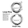 SacKnove Adjustable Adult Silver Phimosis Scrotum Anti Slip Foreskin Penis Sex Toys Stainless Steel Cock Rings for Men