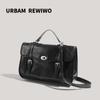 College Style Messenger Bag Class Bag Niche Oil Wax Leather Handbag Briefcase Crossbody Bag Commuter Backpack for Women