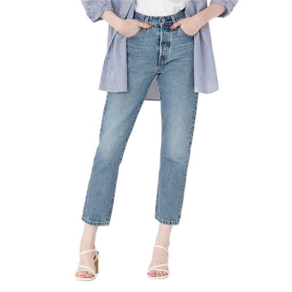Levi s 501(R) CROP JEANS MEDIUM INDIGO WORN W30 L26