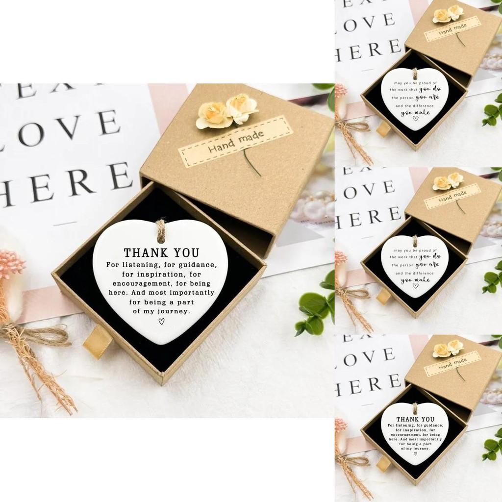 Acrylic Valentines Day Car Pendant With Heart Shape Thank You Gift For Auto Interior Decor