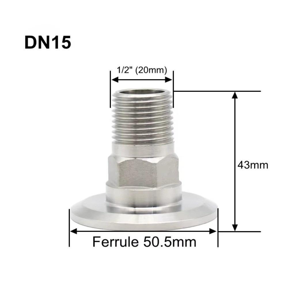 Sanitary Grade Triple Clamp Adapter SS304 Stainless Steel Sanitary Grade Fitting Fluid Systems