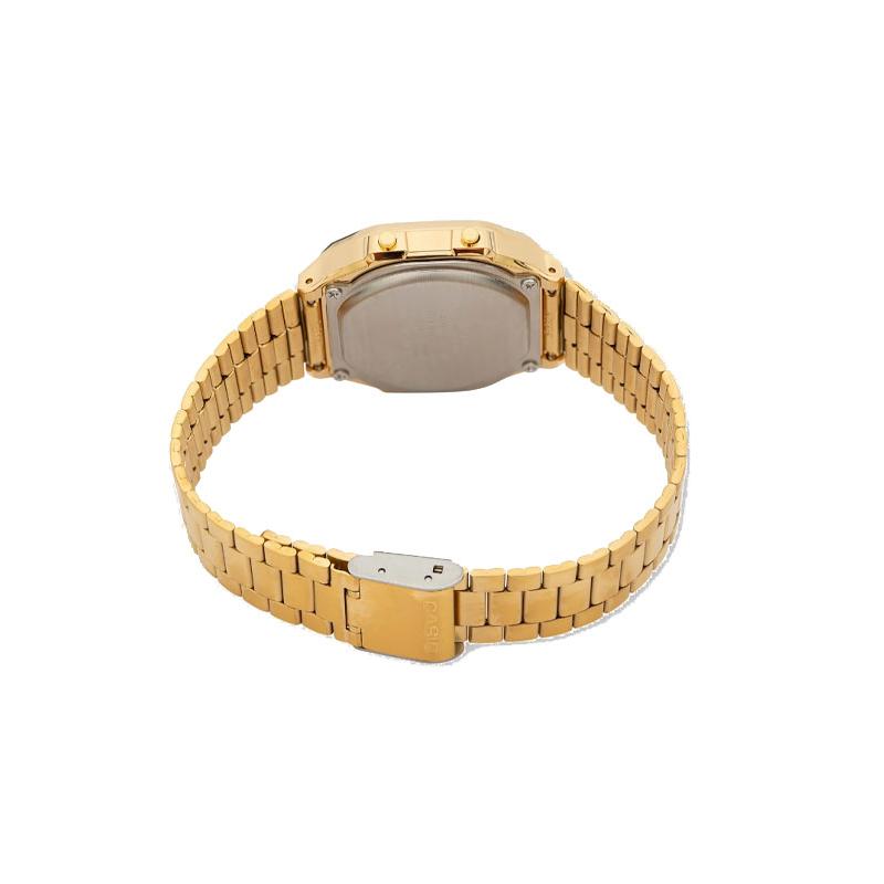 Casio retro small square LCD display waterproof fashionable couple watch quartz movement Japanese and Korean watch same style for A168WG-9W&LA680WA-1B