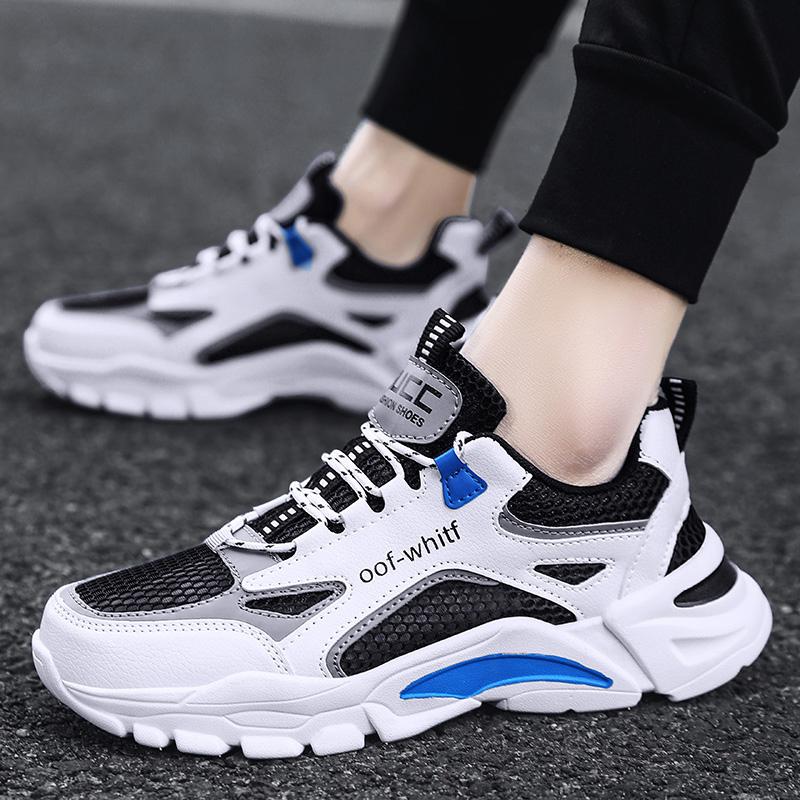 Men's Breathable Mesh Hollow Out Casual Sports Shoes Summer Outdoor Soft Sole Comfort Running Shoes Fashion Students Sneakers