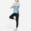 Nike Yoga Fitness Short Sleeve T-Shirt Women Tops Blue CJ9327-424