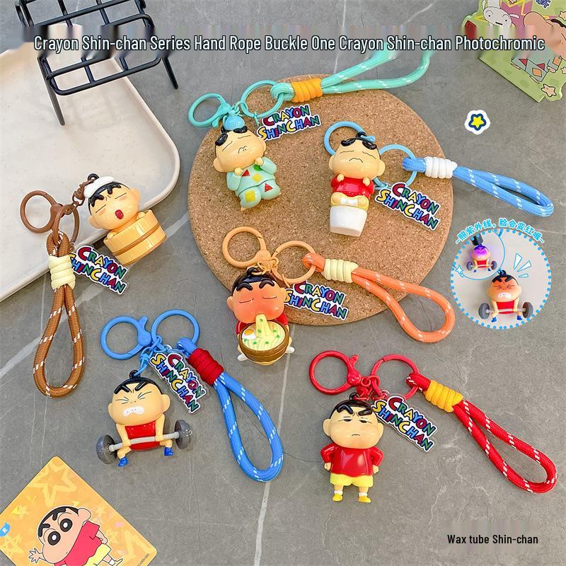 Crayon Shin-chan Color-Changing Keychain: Cute & Exquisite Car or Backpack Pendant for Women