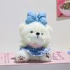 Cute Bow Little Bear Plush Doll Toy Keychain Cartoon Stuffed Doll Keyring Bag Pendant Backpack Hanging Decoration For Kid Gifts