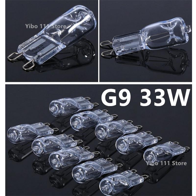 5/10PCS G9  230V Eco Halogen Light Bulbs Capsule LED Lamp Bulbs Inserted Beads Crystal Lamp Halogen Bulb 18W 20W 25W 33W 40W 60W