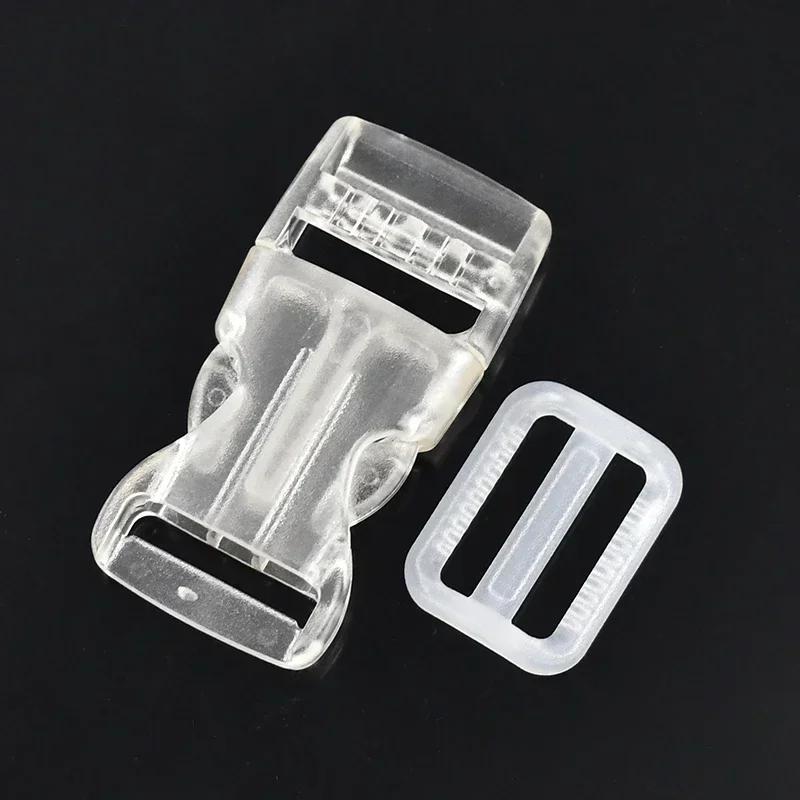 5/10Sets Meetee 25/32/38mm Backpack Belt Buckles Plastic Release Clasp Tri-Glide Slider Ring Hook Safety Clip Buckle DIY Craft